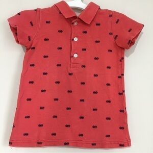 Carter's baby boy orange cotton little trucks printed short sleeve T-shirt